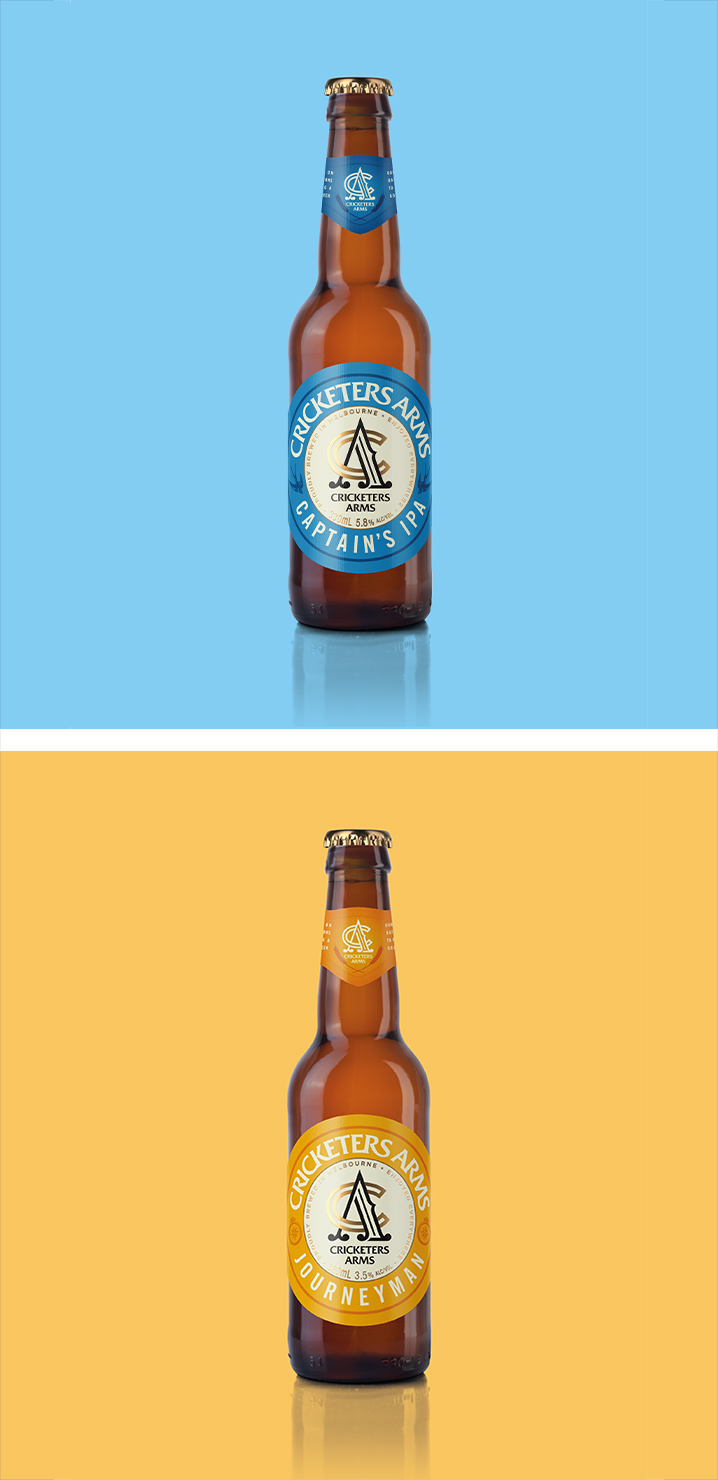 cricketers arms branding design
