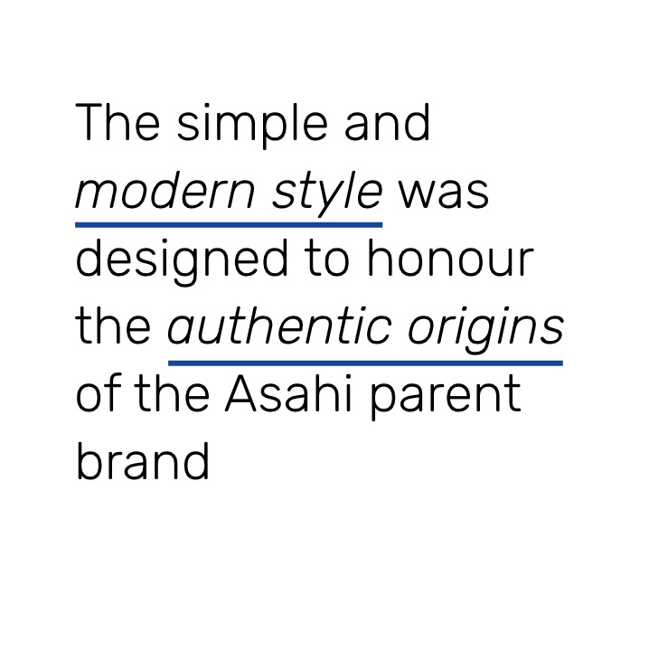asahi branding