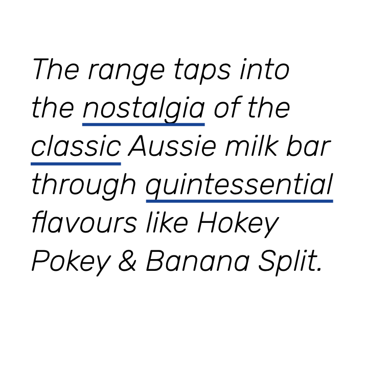 Dairy farmers classic milk bar brand