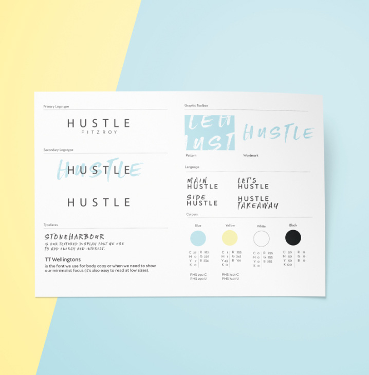 hustle brand identity