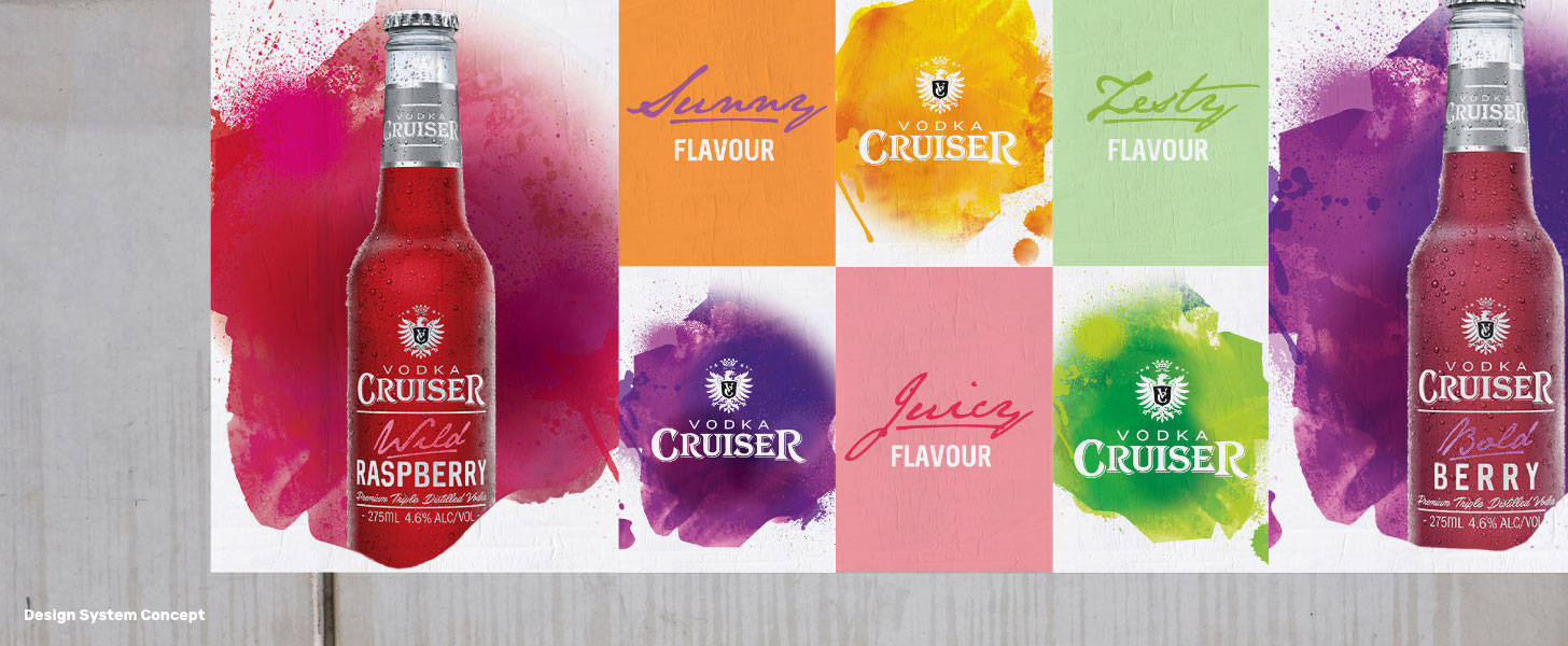 vodka cruiser branding and logos